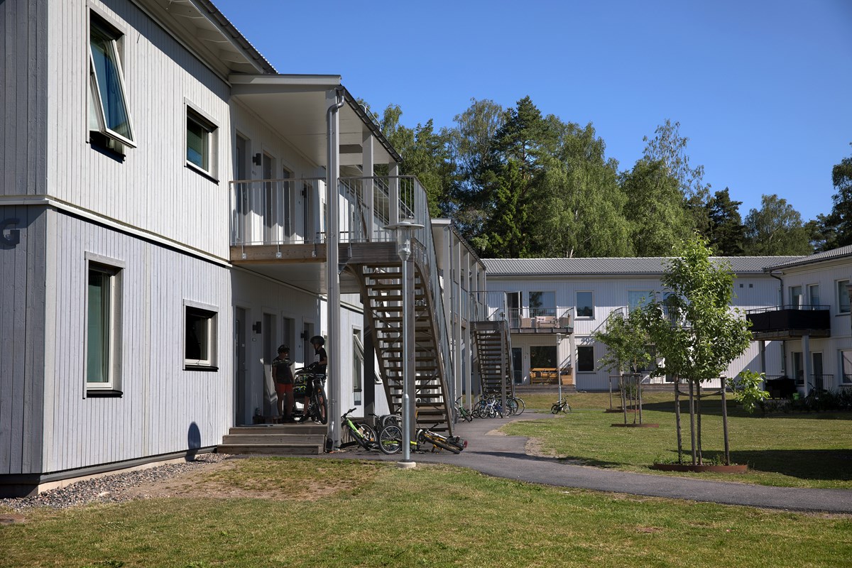 Hus på Hovgårdsvägen i Sjövik