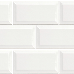Vitt kakel rektangulärt, i rader som går omlott