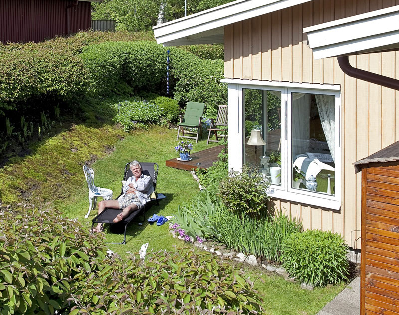 Radhus med uteplats